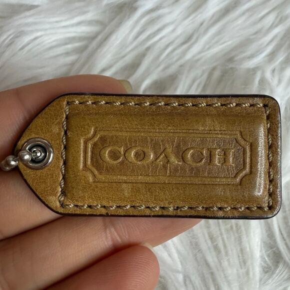1.5" y2k COACH Vintage Fob Bag Charm Hang tag Hangtag - Picture 1 of 2